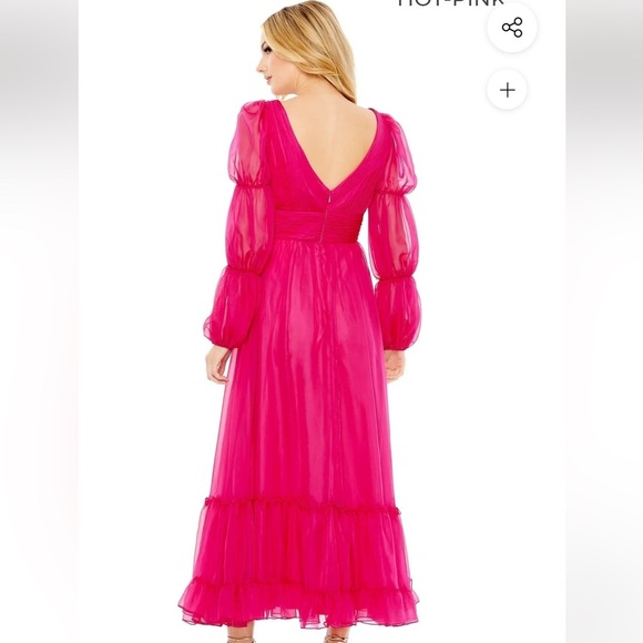 Mac Duggal Hot Pink Gown 68524 • Size 14 • NWT  evening wedding pageant - Picture 3 of 13